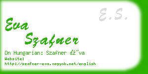 eva szafner business card